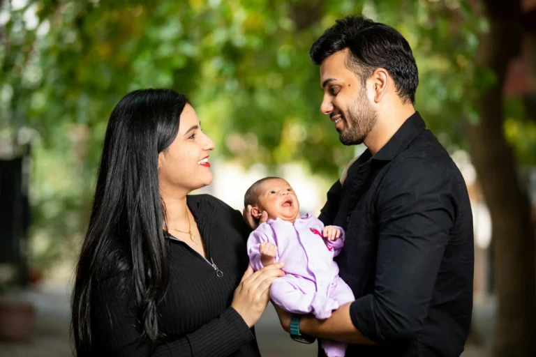 Newborn Baby Happy Parents